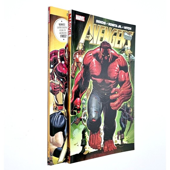 Avengers 1 & 2 TPB Newstand  Bendis Romita Jr Hitch Marvel New Unread *Read* - Picture 2 of 9